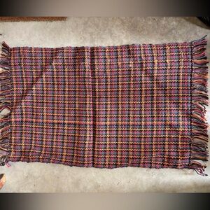 Pink Blue and Orange Jute Kitchen or Hallway Rug 22x40